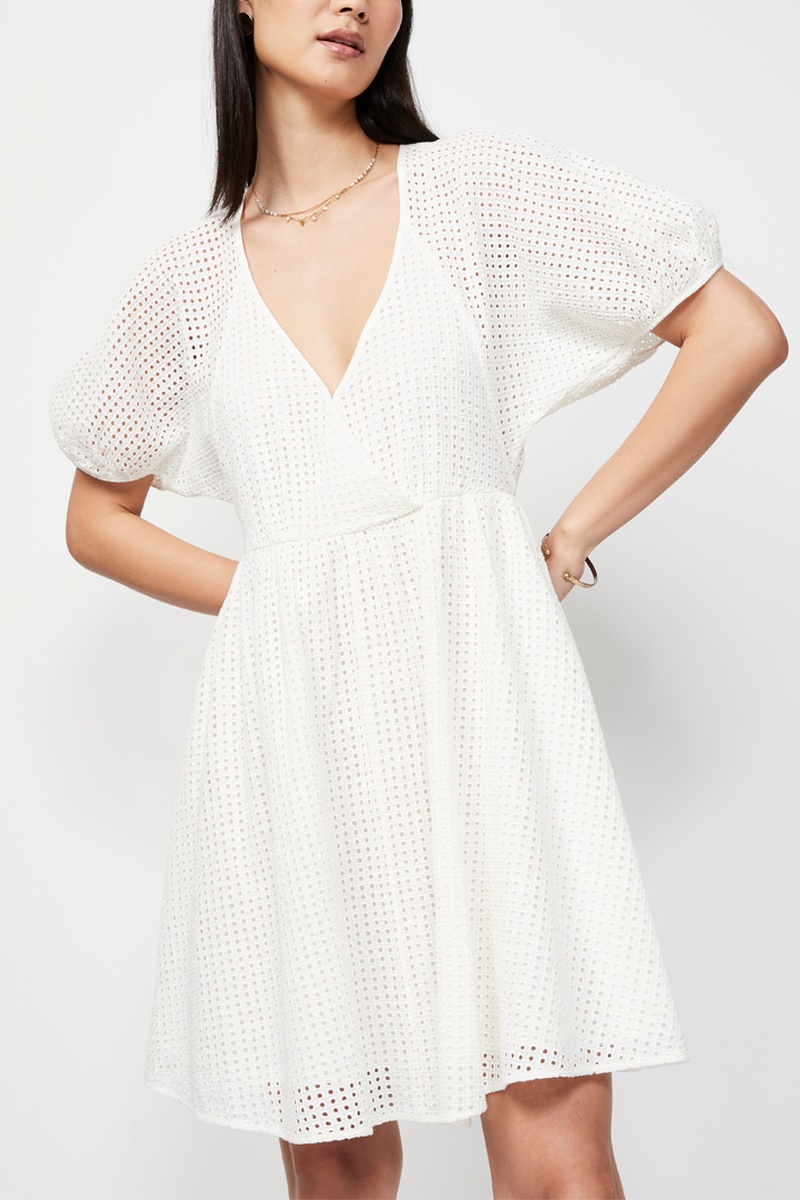 Robe en broderie anglaise Blanc