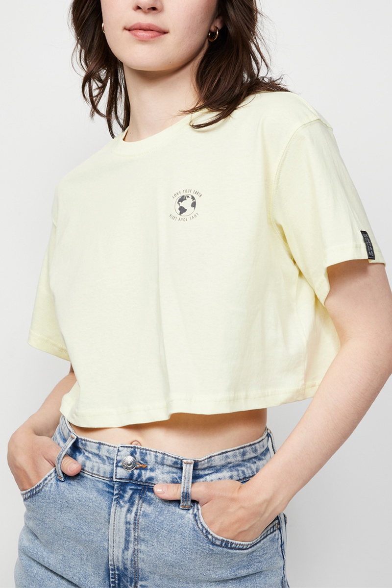 T-shirt court - Jaune clair