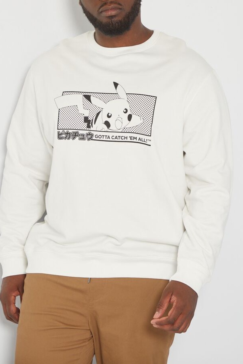 Sweat Pikachu Pokémon Blanc