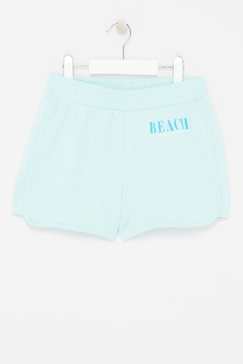 2 shorts Turquoise et gris clair chiné