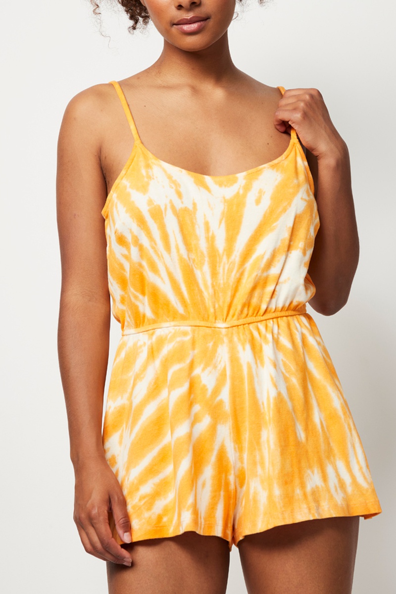 Combishort tie and dye - Jaune