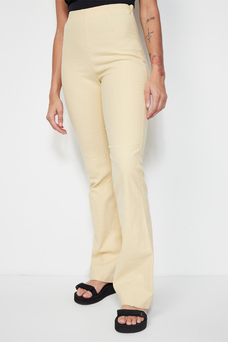 Pantalon flare - Jaune