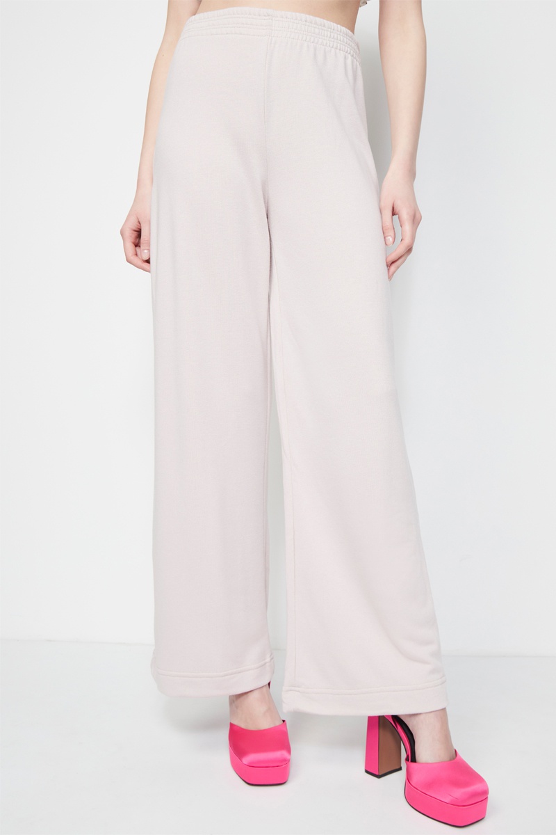 Pantalon wide legs - Rose pâle