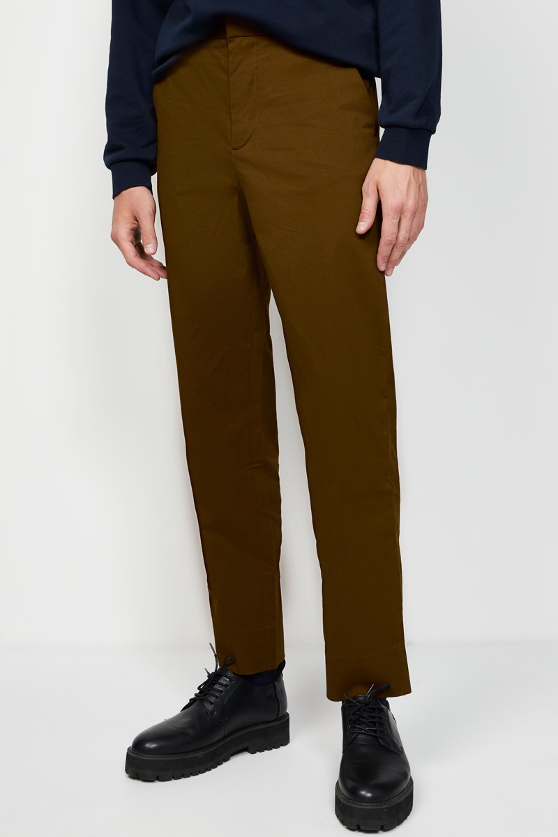 Pantalon droit Marron
