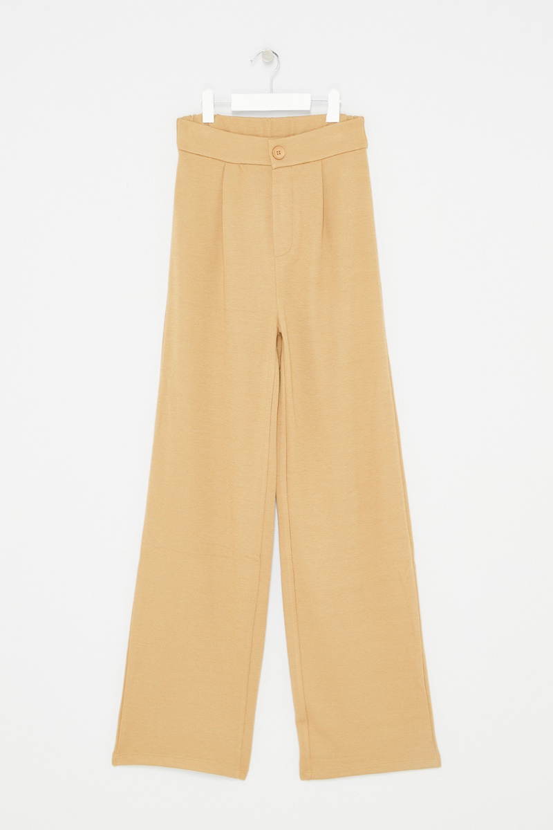 Pantalon wide legs Beige