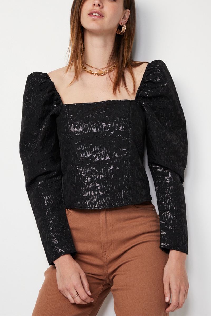 Top en dentelle Noir