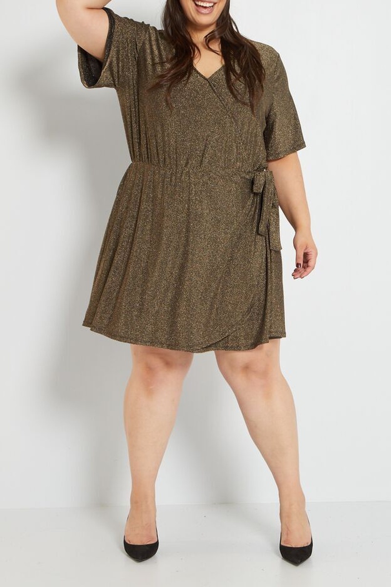 Robe portefeuille Marron foncé