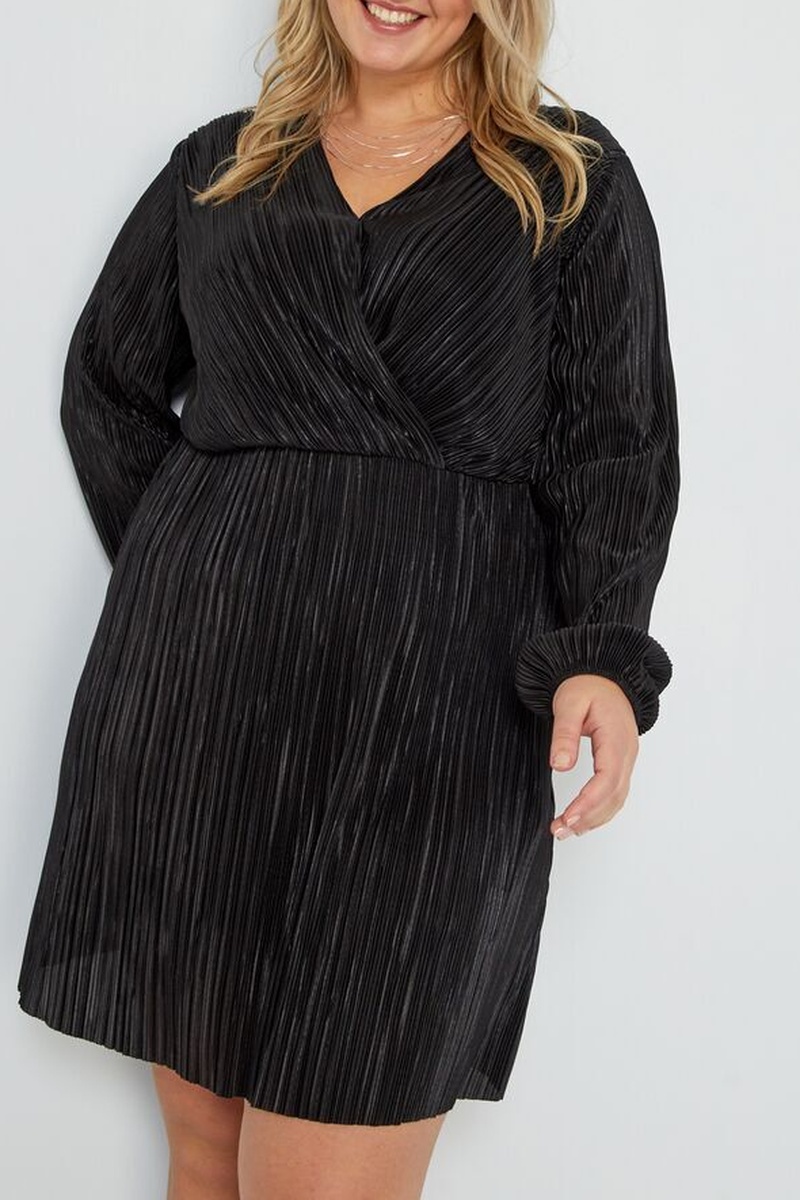 Robe plissée Noir
