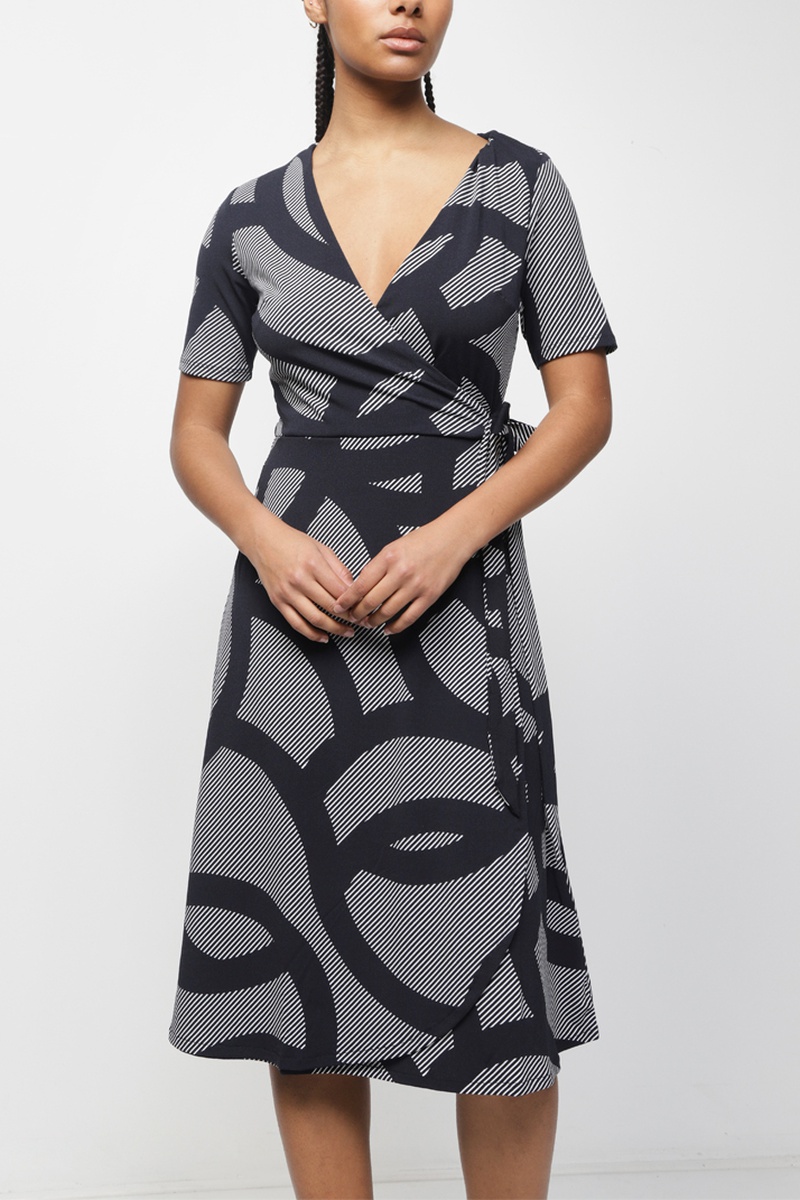 Robe portefeuille - Bleu marine