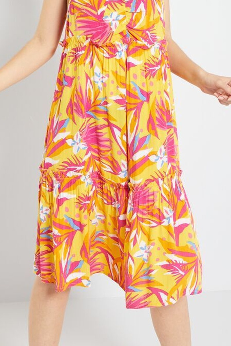 Robe trapèze Moutarde