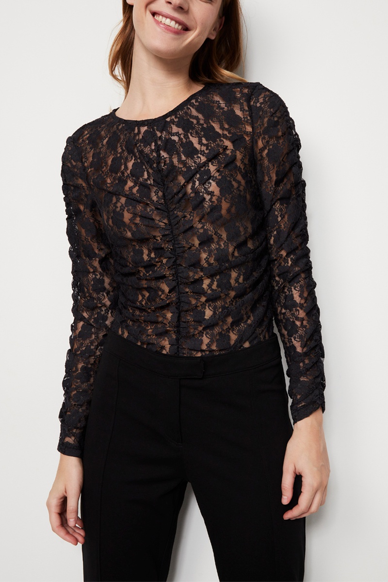 Body en dentelle - Noir