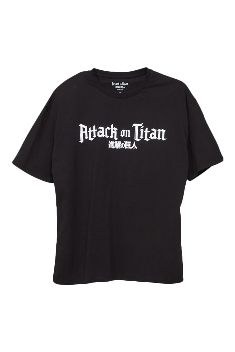 T-shirt L'Attaque des Titans Noir