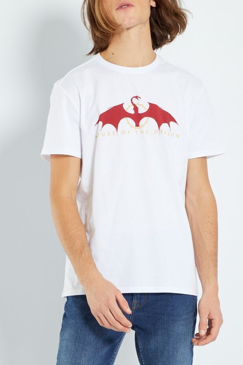 T-shirt Game of Thrones Blanc