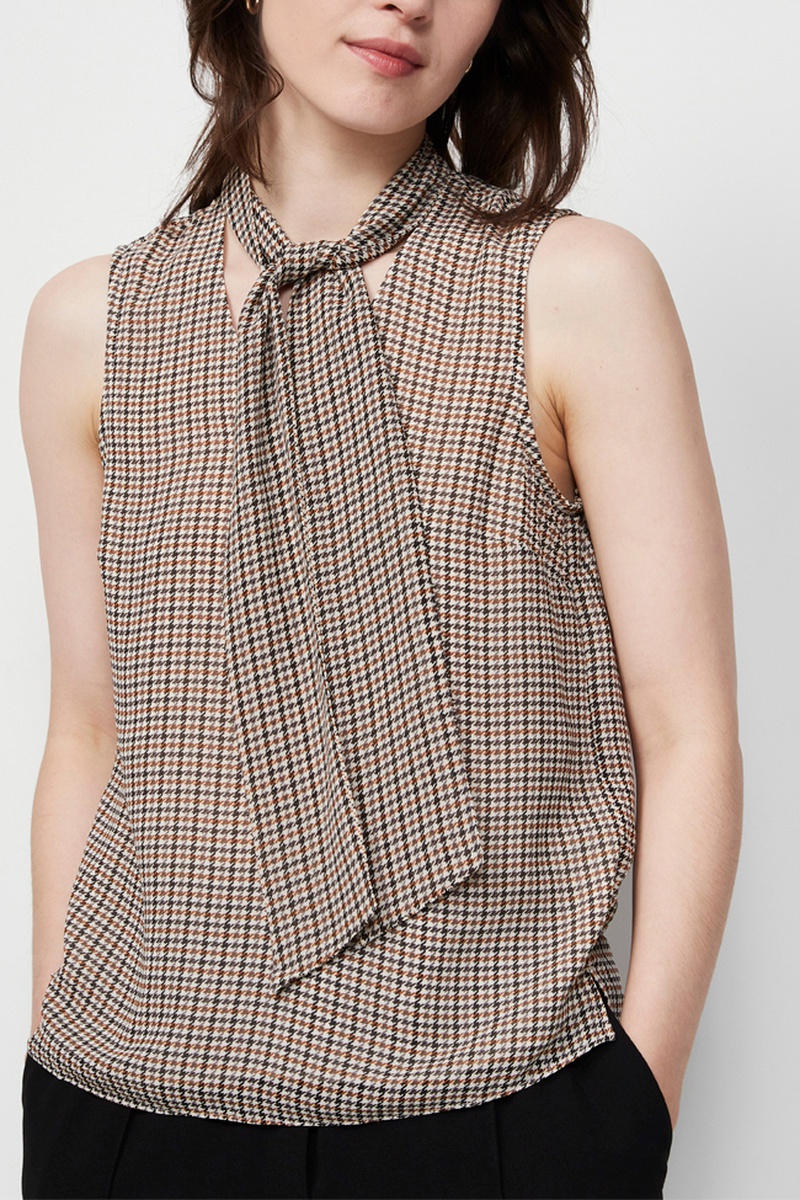 Blouse - Beige et noir