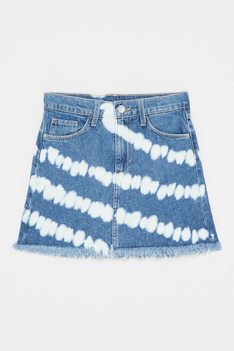 Minijupe en jean Bleu