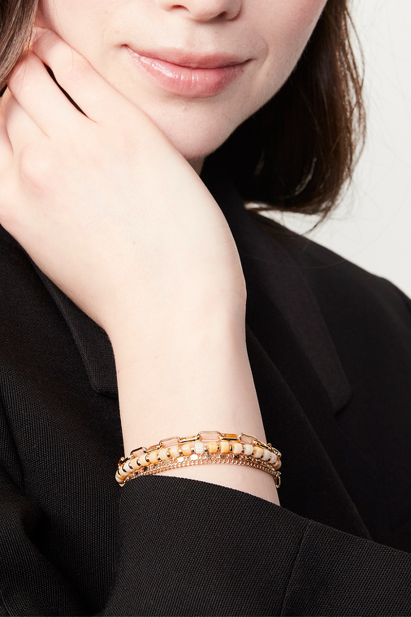 Bracelet Orange et doré