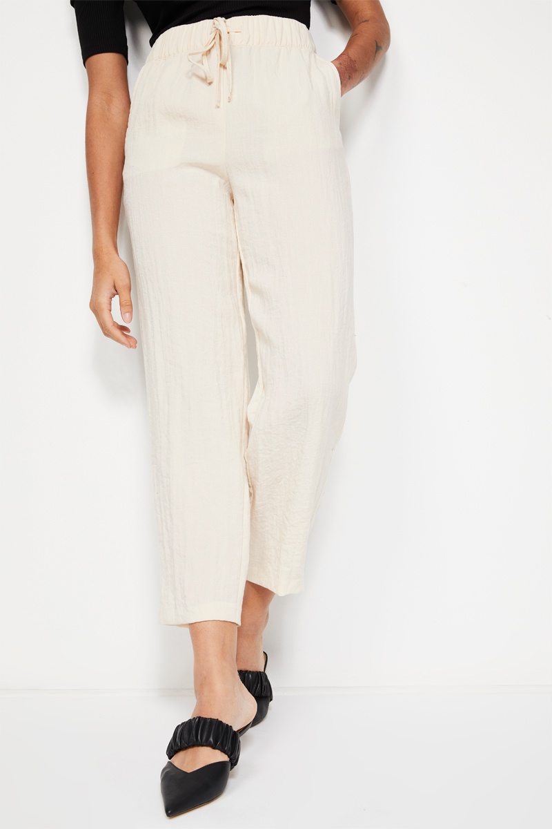 Pantalon casual - Crème