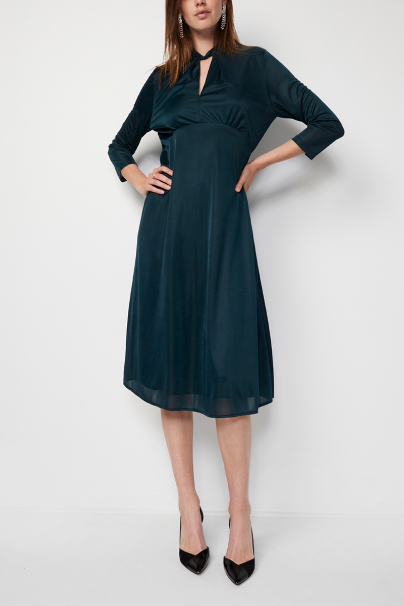 Robe midi - Bleu foncé