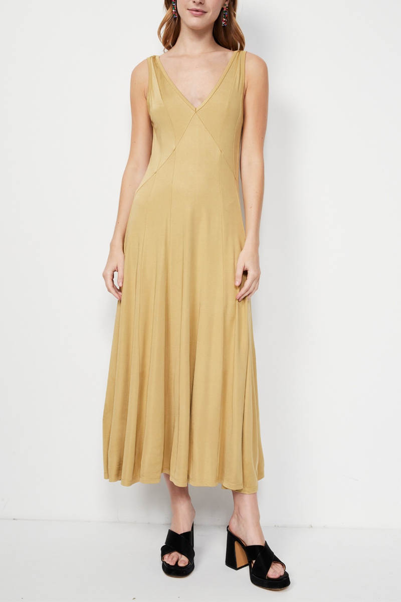 Robe longue - Moutarde