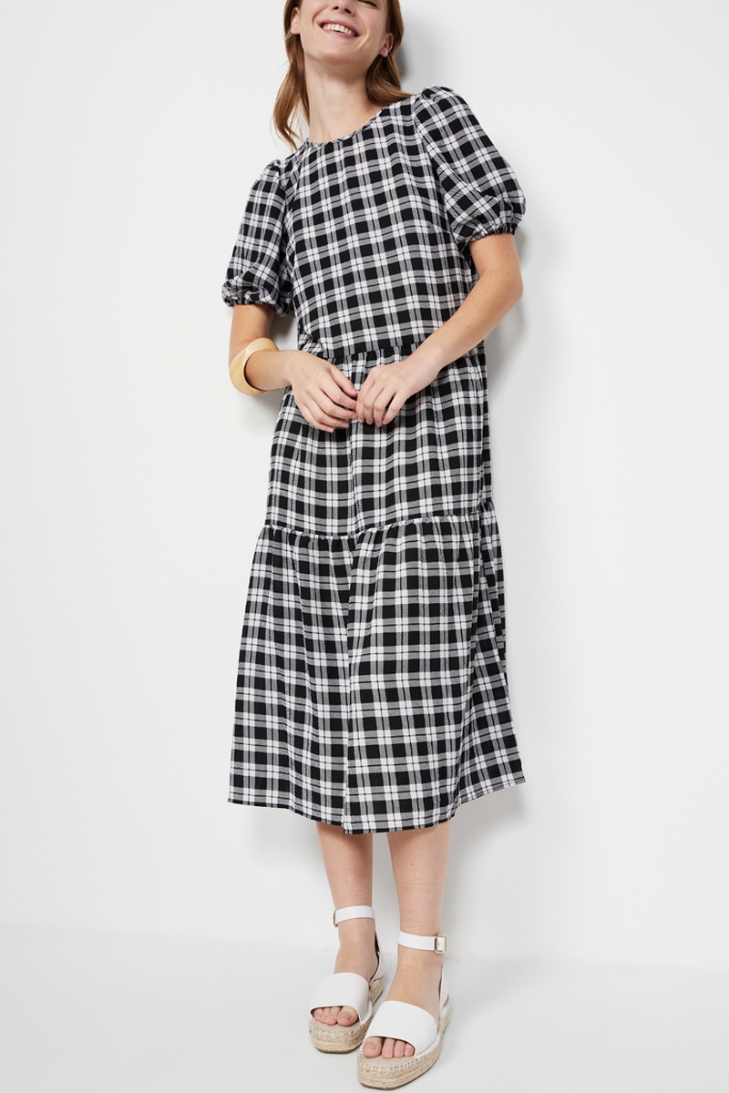 Robe midi - Noir et blanc