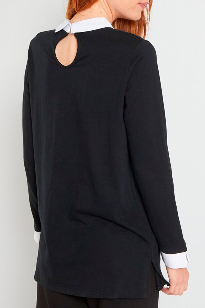 T-shirt trompe-l’œil Noir