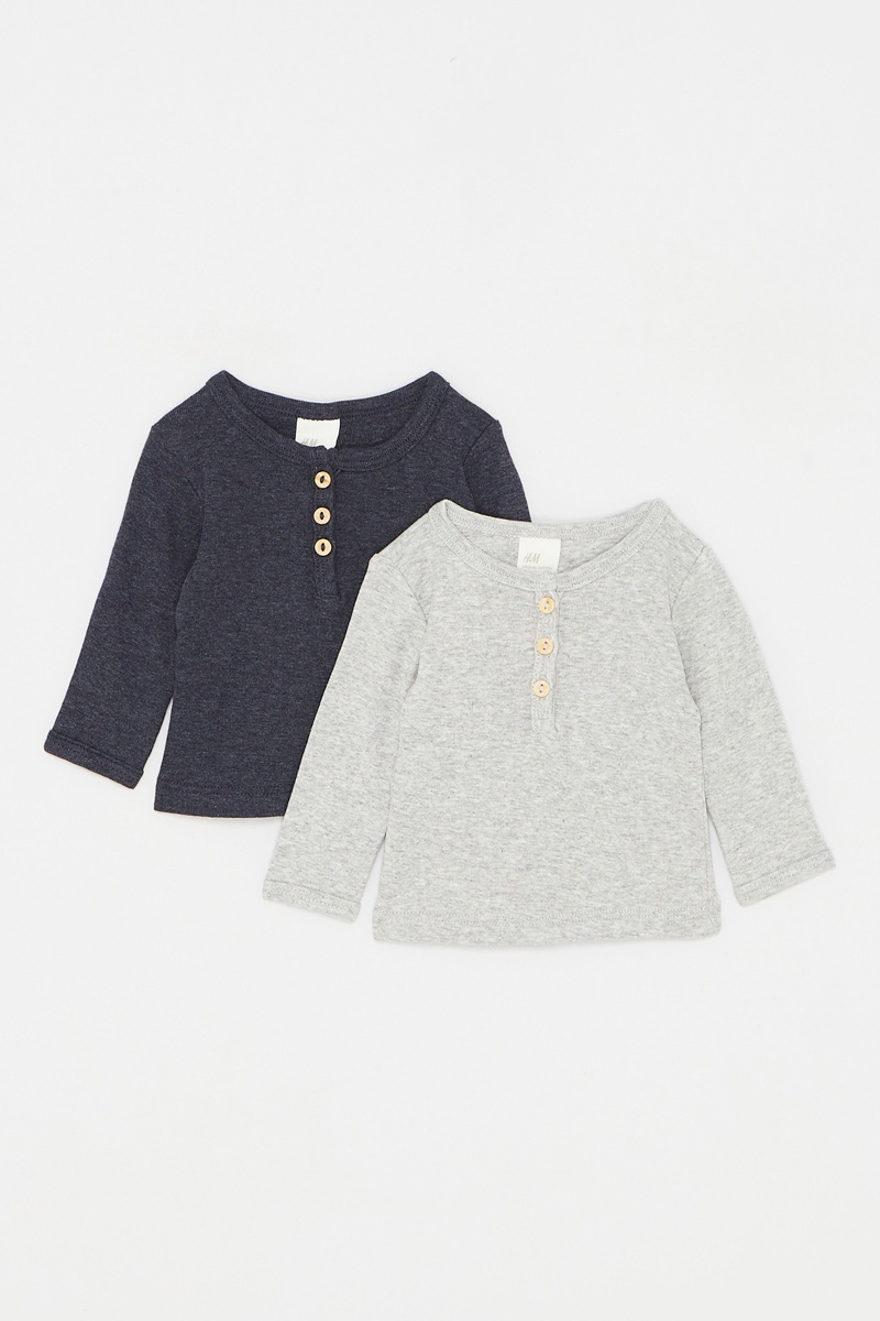 2 t-shirts - Anthracite chiné et gris clair chiné