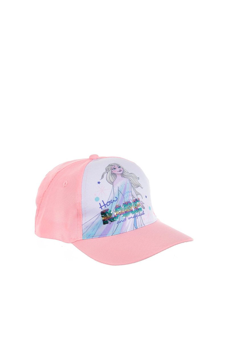 Casquette Elsa La Reine des Neiges Disney - Rose et blanc