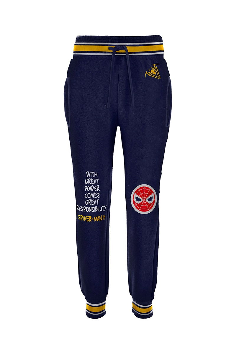 Jogging Spider-Man Avengers Marvel Bleu marine et moutarde