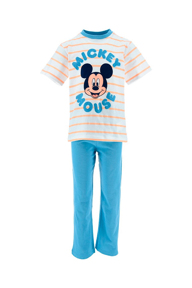 Pyjama Mickey Disney Orange et bleu clair