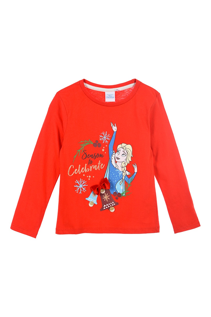 T-shirt Elsa La Reine des Neiges Disney - Rouge