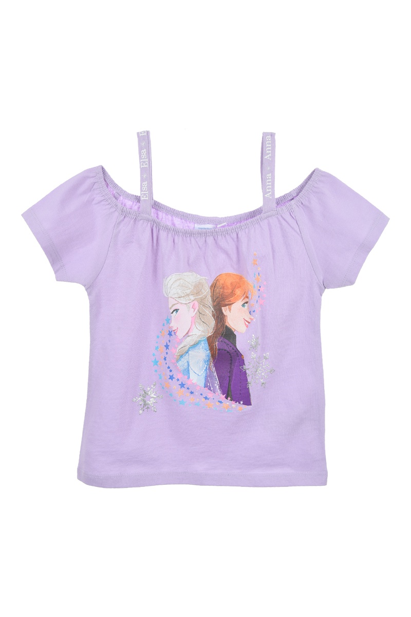 T-shirt Elsa et Anna La Reine des Neiges Disney - Violet