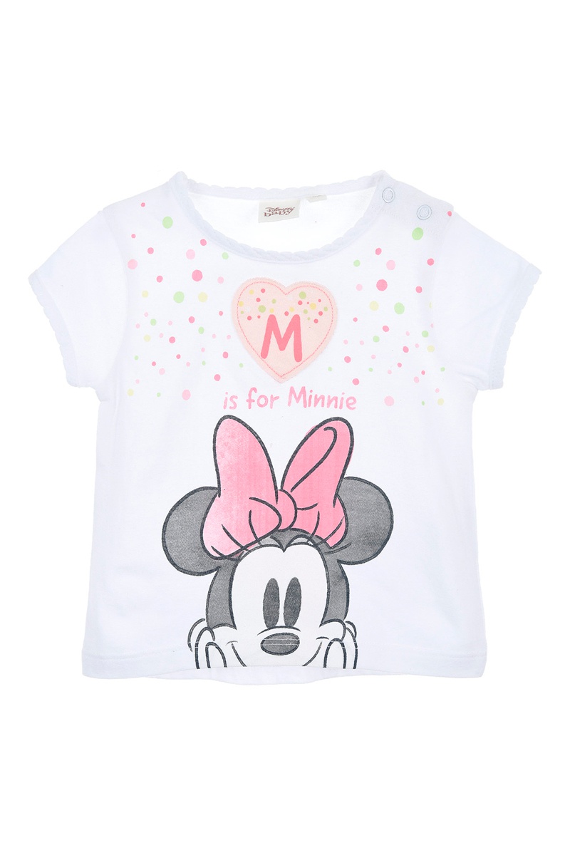 T-shirt en coton biologique Minnie Disney - Blanc