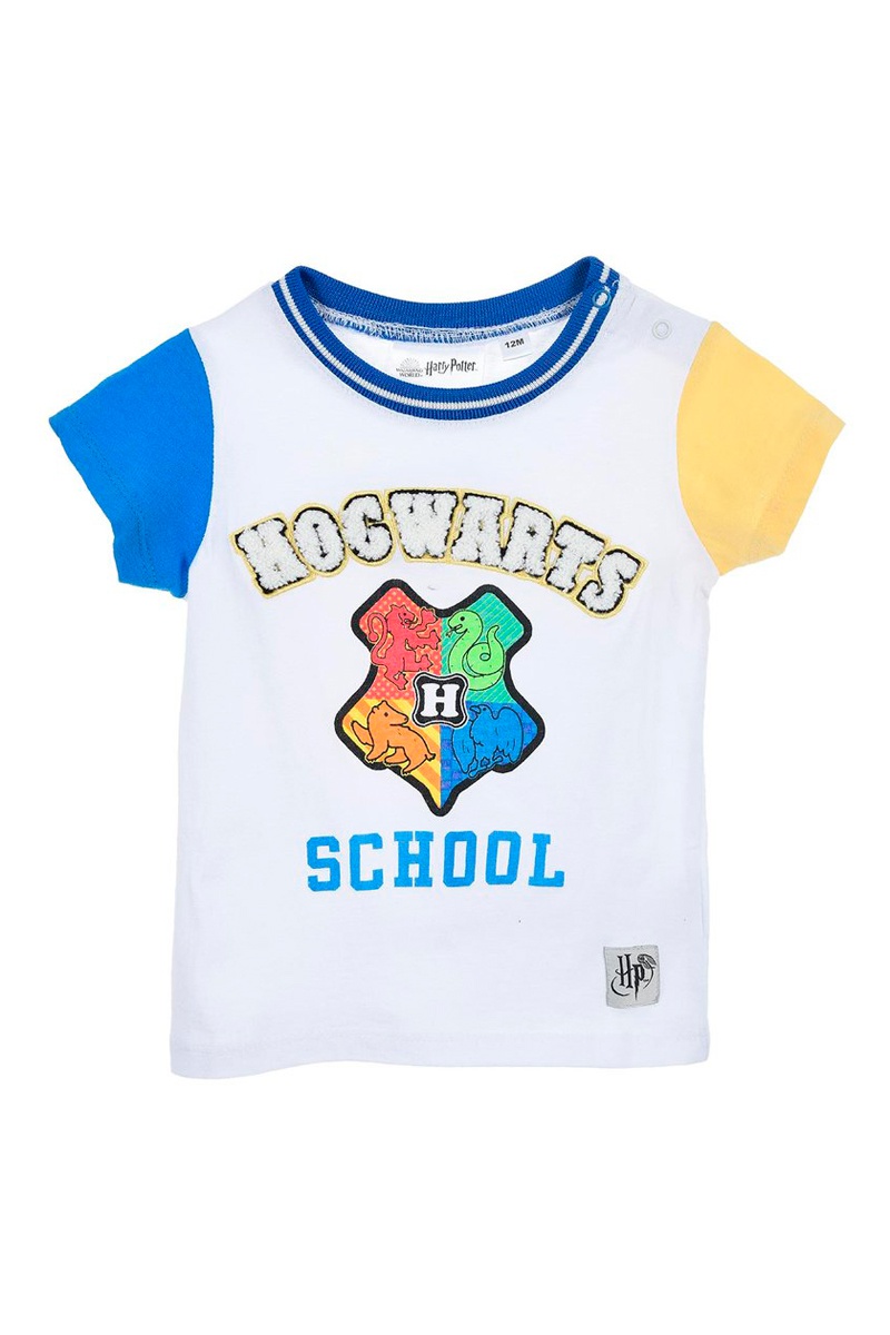 T-shirt Harry Potter Blanc et bleu