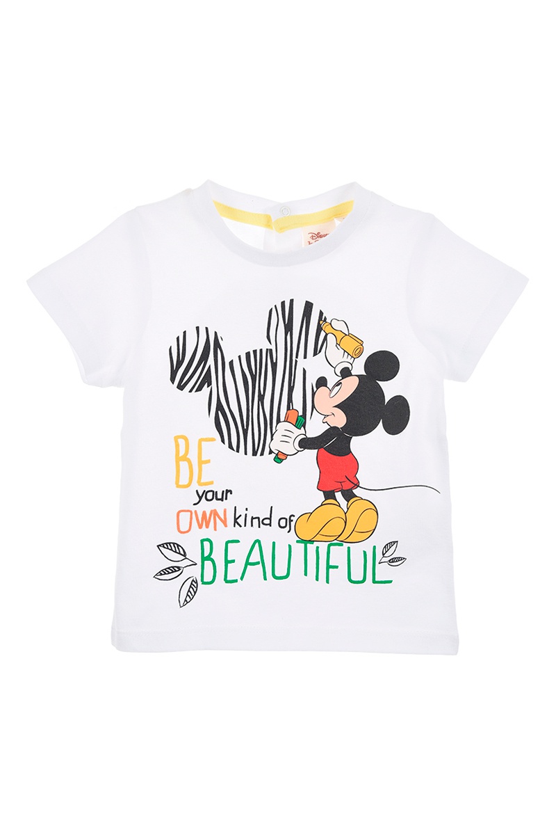 T-shirt en coton biologique Mickey Disney - Blanc