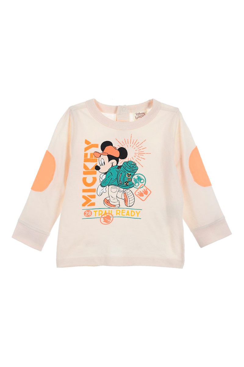 T-shirt en coton biologique Mickey Disney - Beige