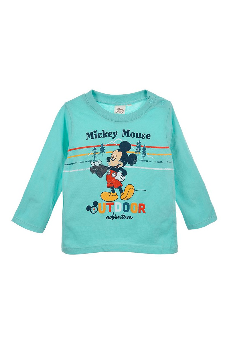 T-shirt en coton biologique Mickey Disney - Vert d’eau