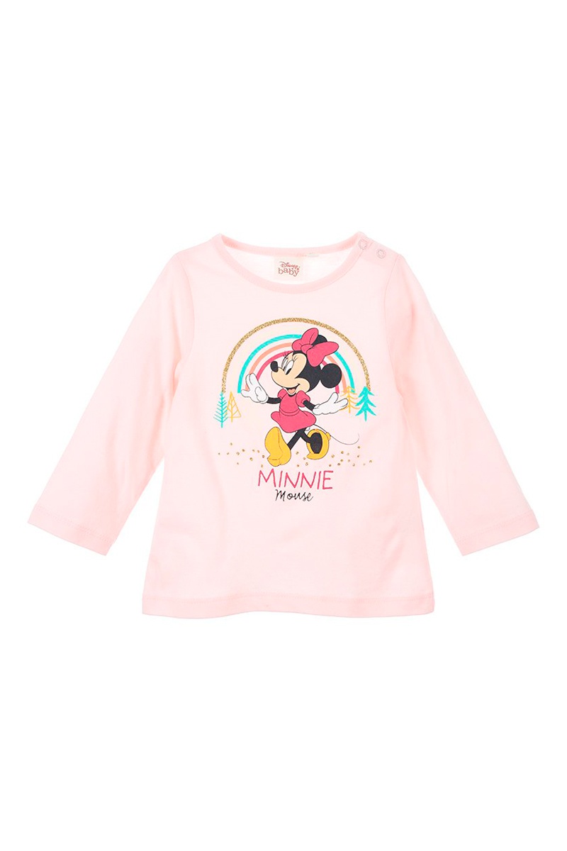 T-shirt en coton biologique Minnie Disney - Rose clair