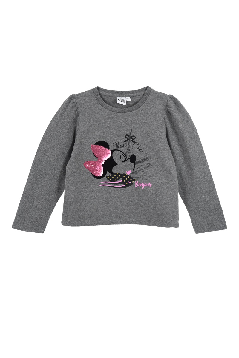T-shirt Minnie Disney Gris foncé chiné