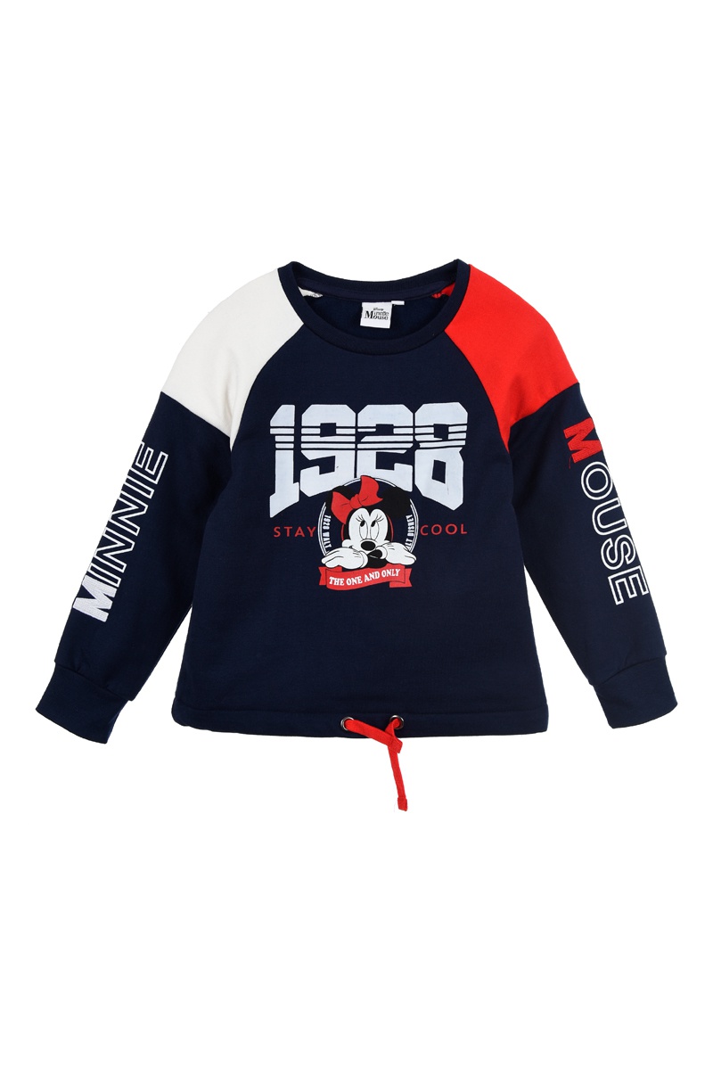 Sweat Minnie Disney Bleu marine et rouge