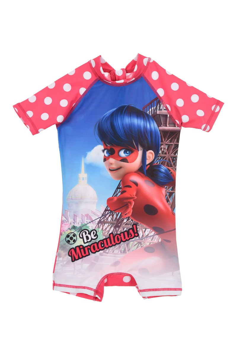Combishort de bain Miraculous, les aventures de Ladybug et Chat Noir - Rose et bleu