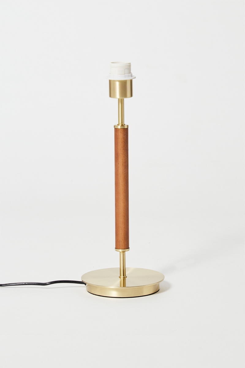 Lampe à poser en bois - Naturel et doré