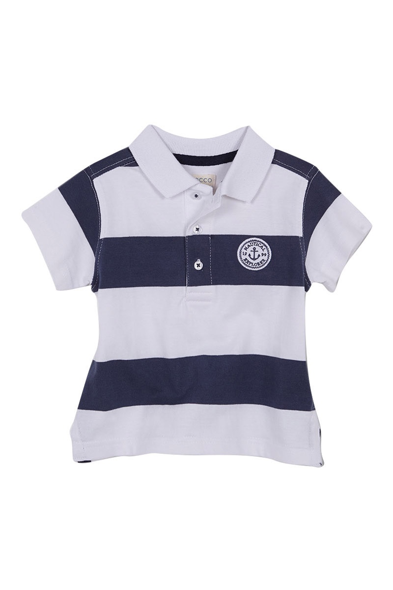 Polo Bleu marine et blanc