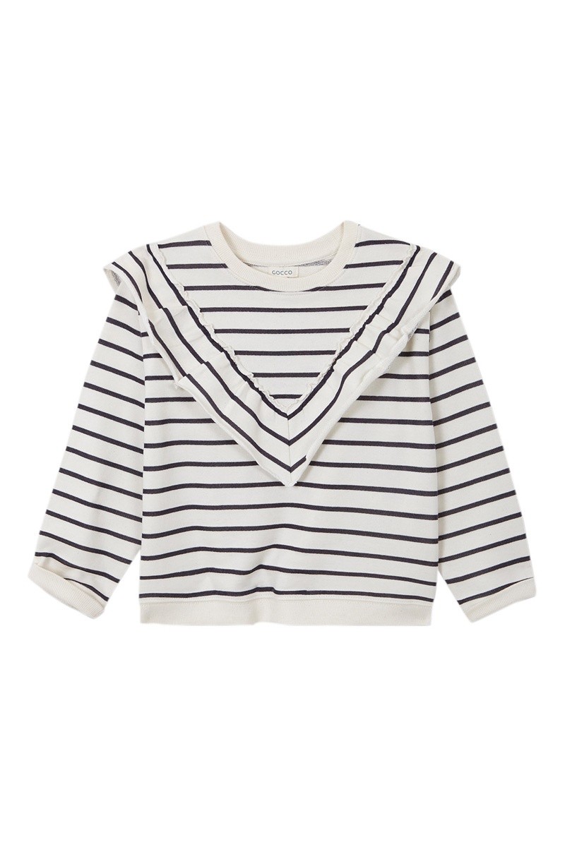 Sweat rayé Blanc et noir