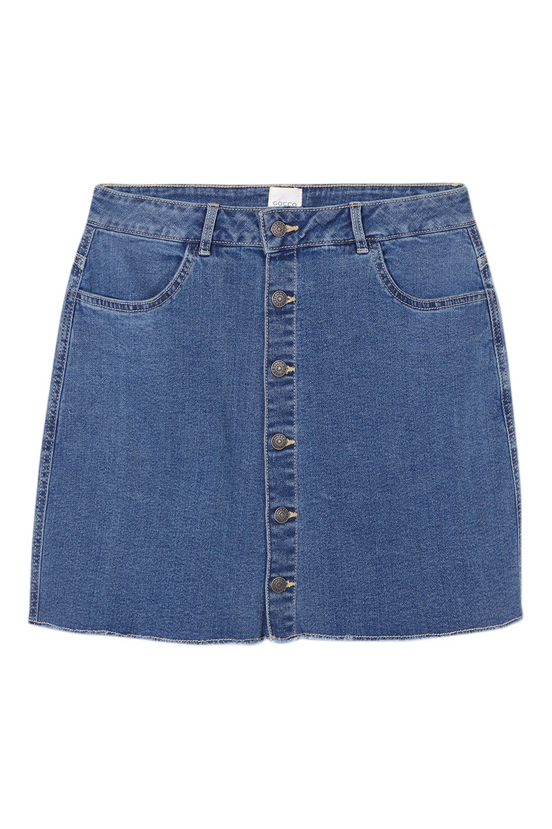 Jupe droite en jean Bleu clair