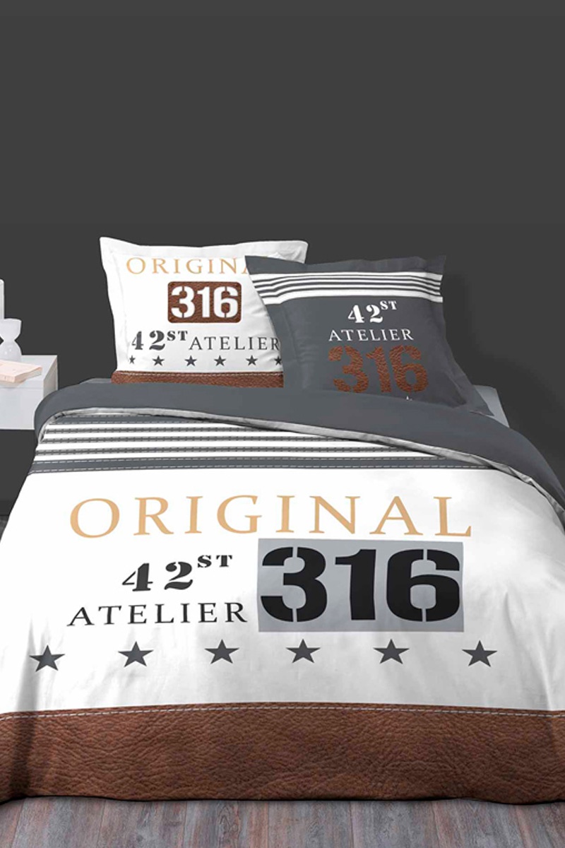 Parure de couette en coton 42 fils/cm² Original - Blanc