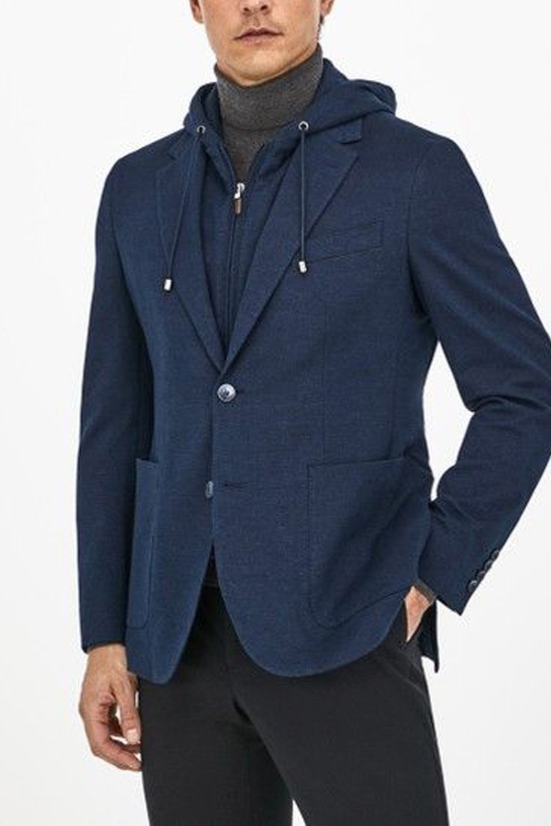 Veste trompe-l’œil Bleu marine