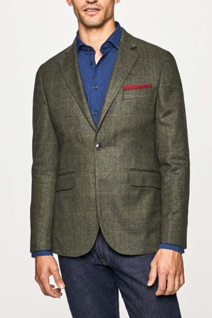 Veste en laine Vert foncé