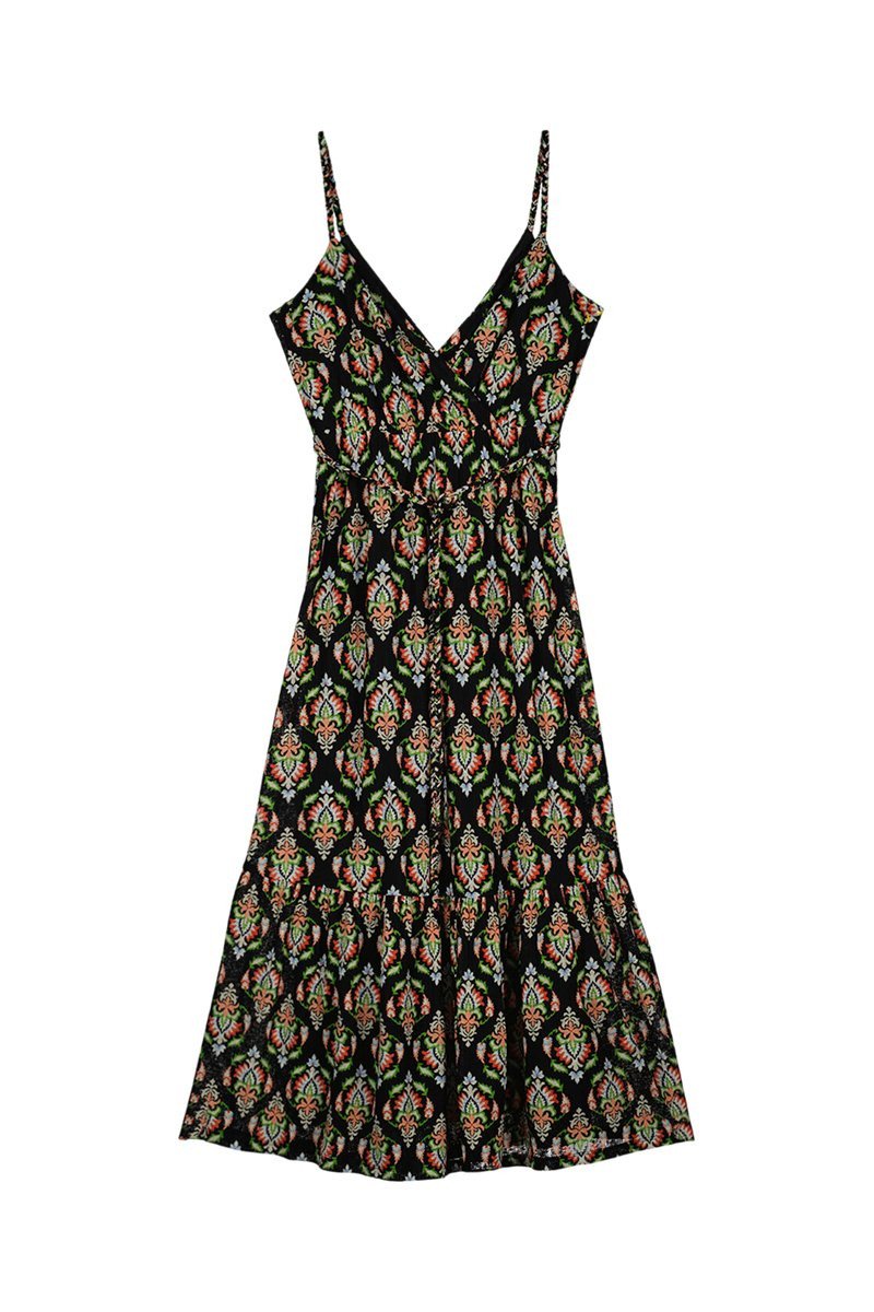 Robe Stretch Jez Mel Noir Et Rouge Taille 14 - Occasion Très Bon état